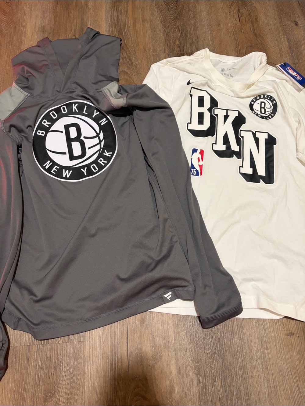 Brooklyn Nets Long Sleeve Hoodie & NWT Nets Tee